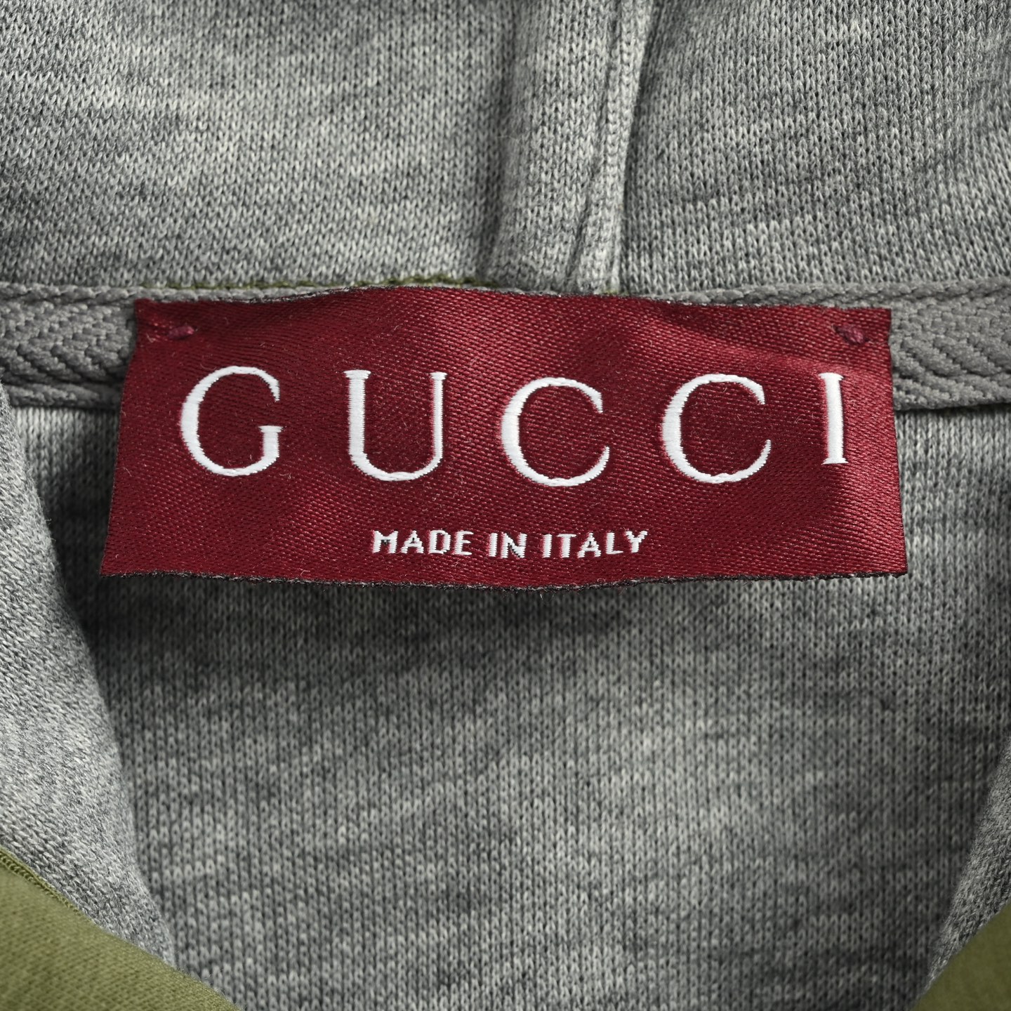 Gucci 25ss small logo embroidered space cotton zip-up hooded jacket