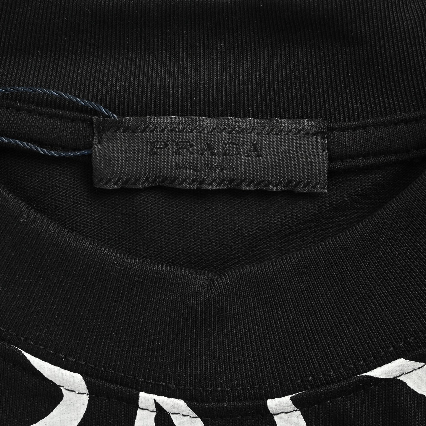 Prada 25ss hand-painted graffiti lettering short sleeve