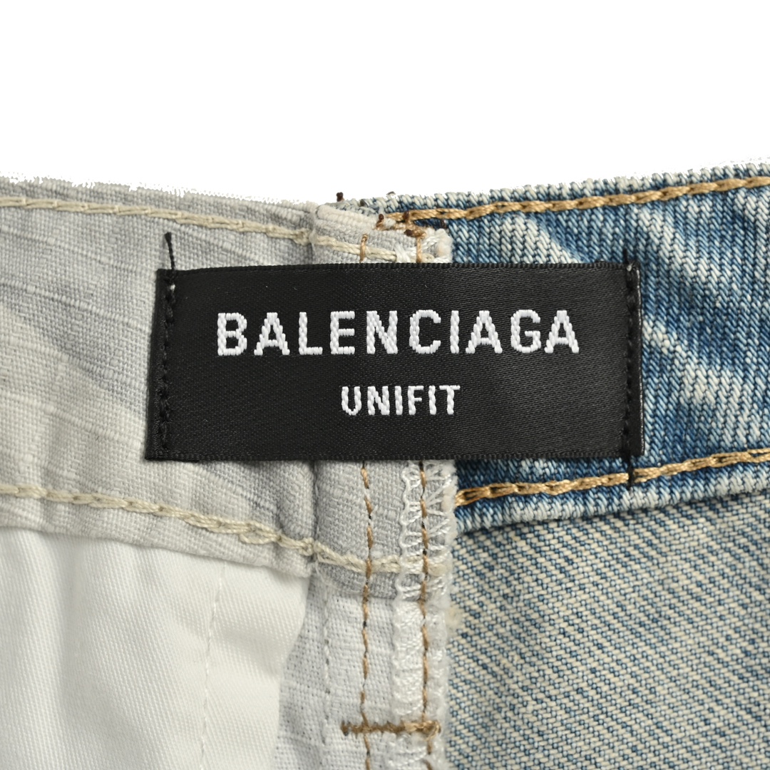 Balenciaga 24Fw camouflage patchwork jeans