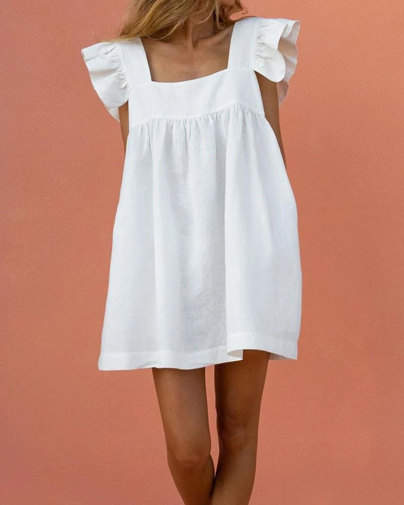 Effortless Flutter Sleeve Dress