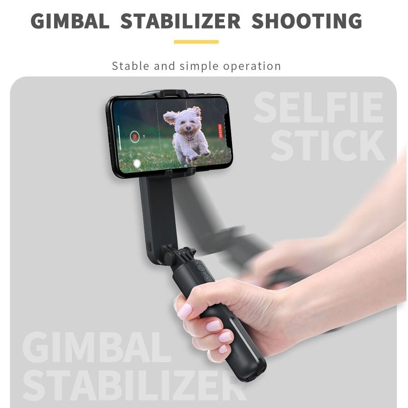 AAA-Wireless Bluetooth Handheld Gimbal Stabilizer Mobile Phone Selfie Stick tripod with fill light shutter for IOS Android