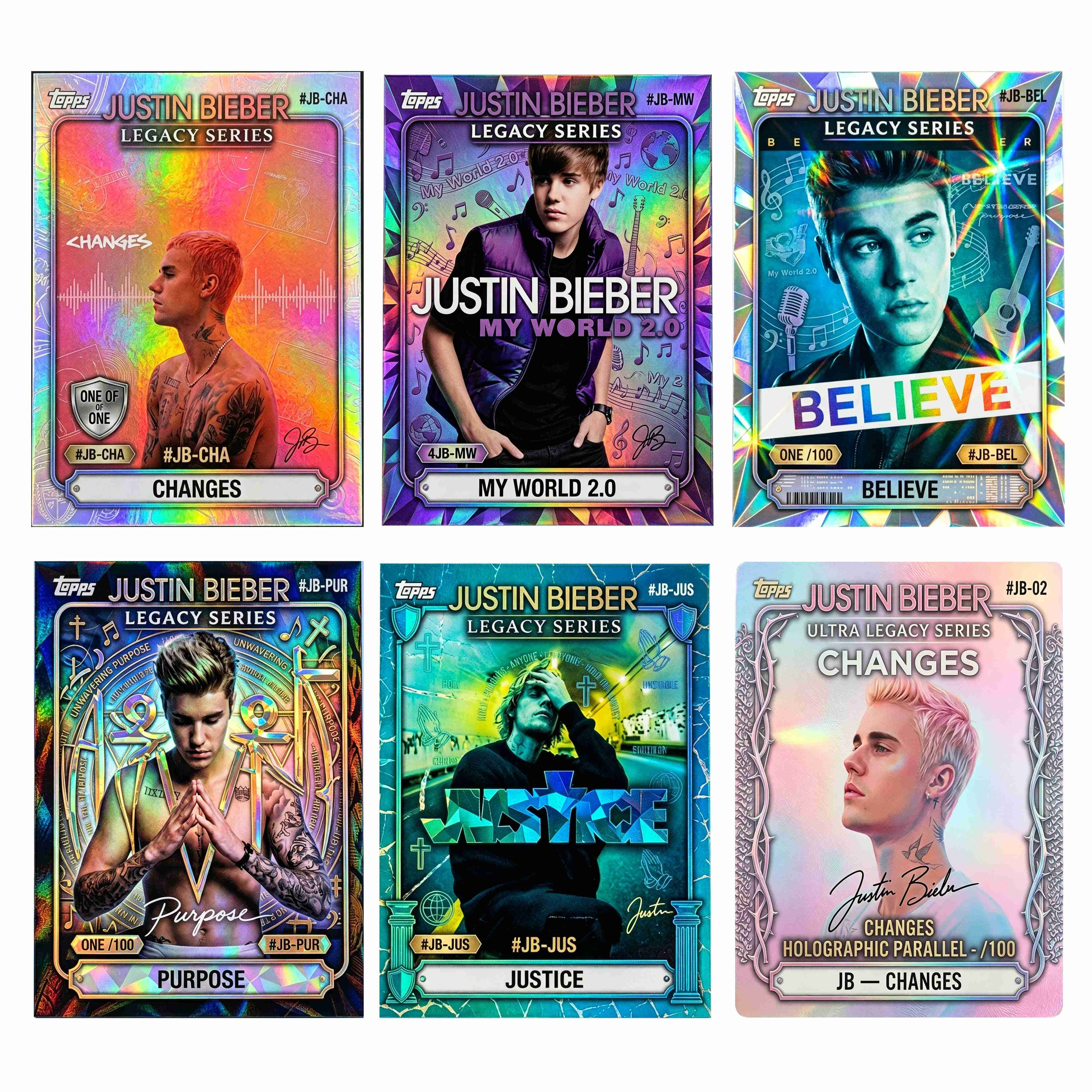 Justin Bieber Legacy Series Collector Cards – Limited Edition