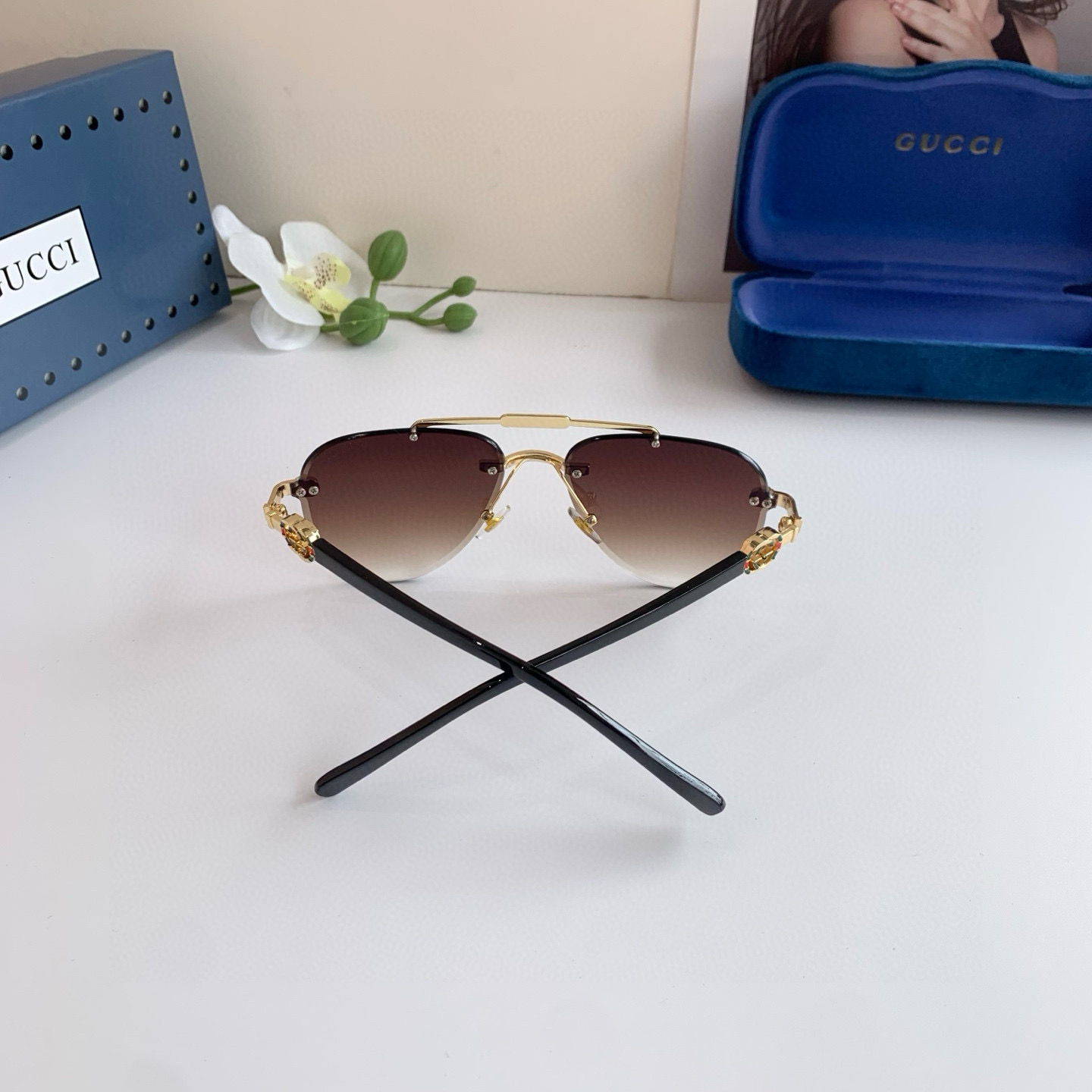 Gucci rimless sunglasses