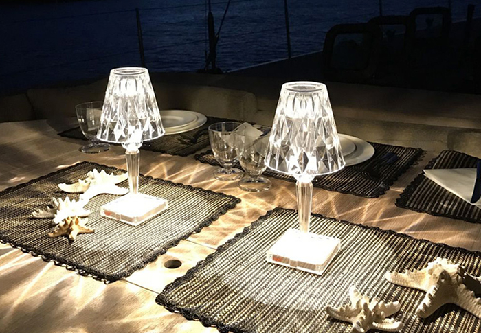 Multicolor Crystal Diamond Table Lamp