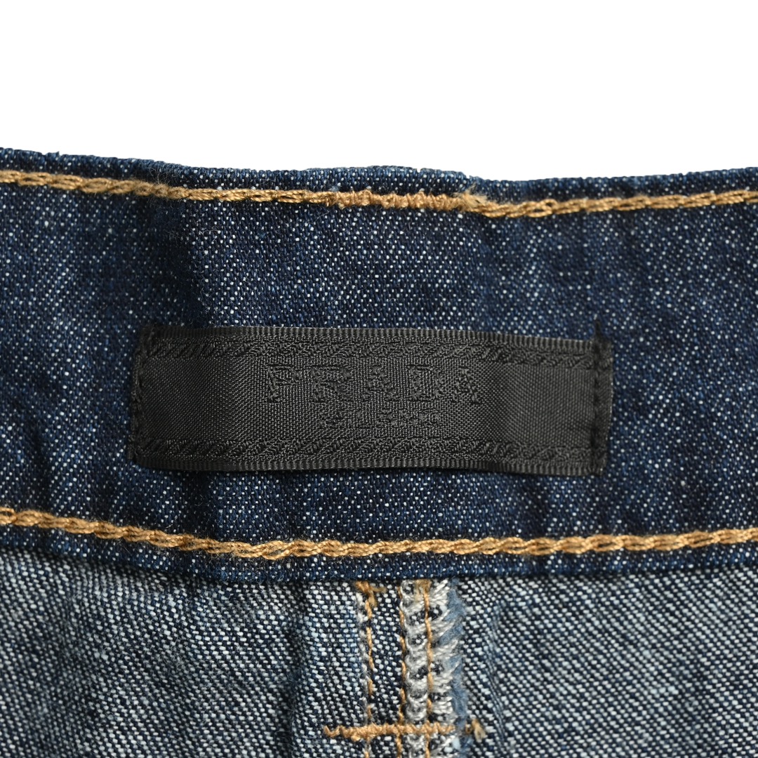 Prada 24ss denim shorts with triangle logo