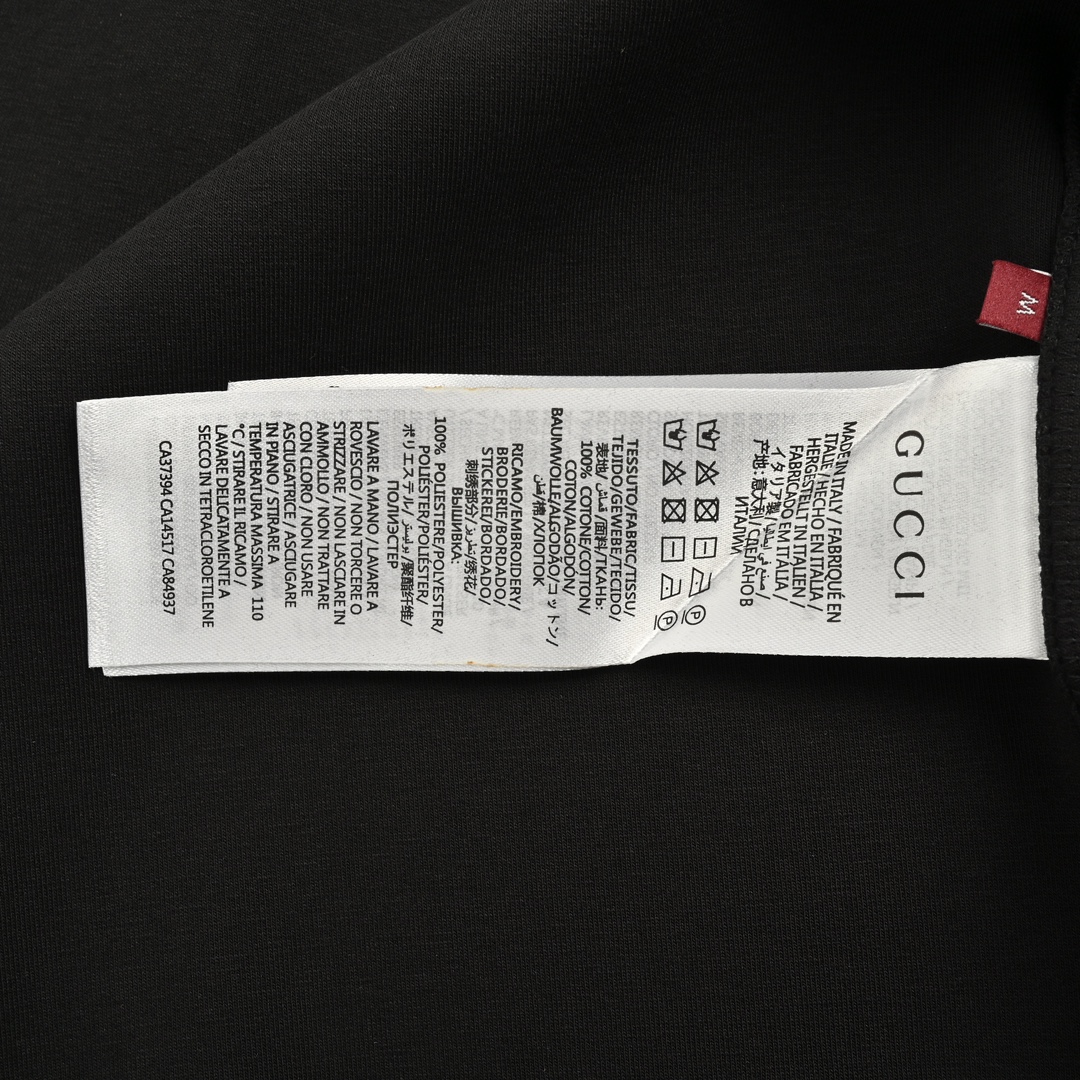 Gucci 24Fw small logo embroidered space cotton zip-up hooded sweatshirt