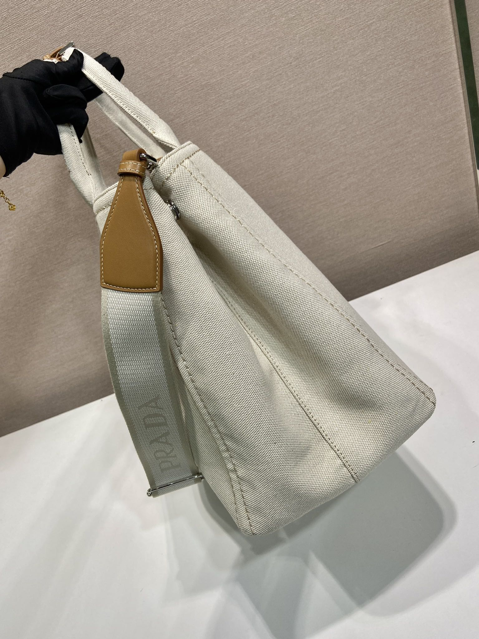 Prada Canvas Tote Bag 2VG131