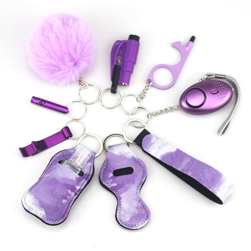 Women's Security Keychain Set, 10-Piece Security Keychain Accessories