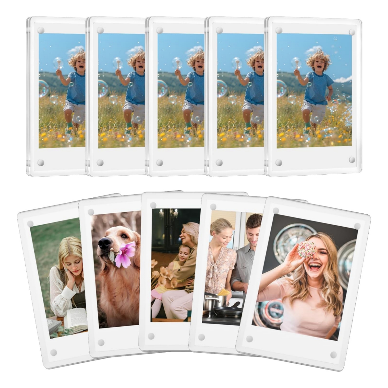 5 Pack- Acrylic Fridge Magnetic Frame (Flash Sale - 50% Off)