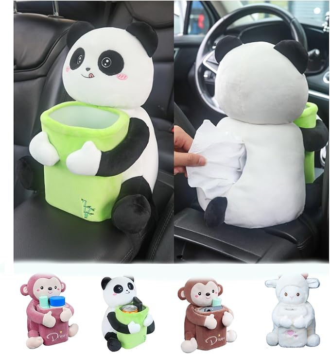 🐶🐼Cute multifunctional tissue box trash can animal dolls🔥 (Flash Sale - 50% Off)