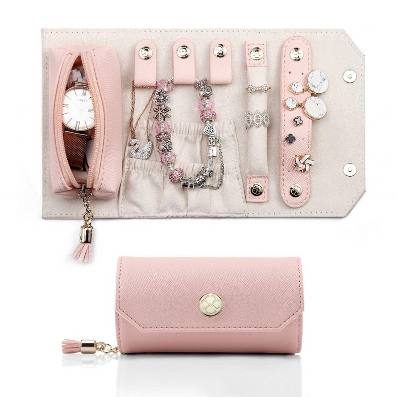 🔥Last Day 50% OFF🔥Genuine Leather Jewelry Roll Bag - Travel Accessory Storage Box📦BUY 2 GET 10% OFF & FREE SHIPPING NOW