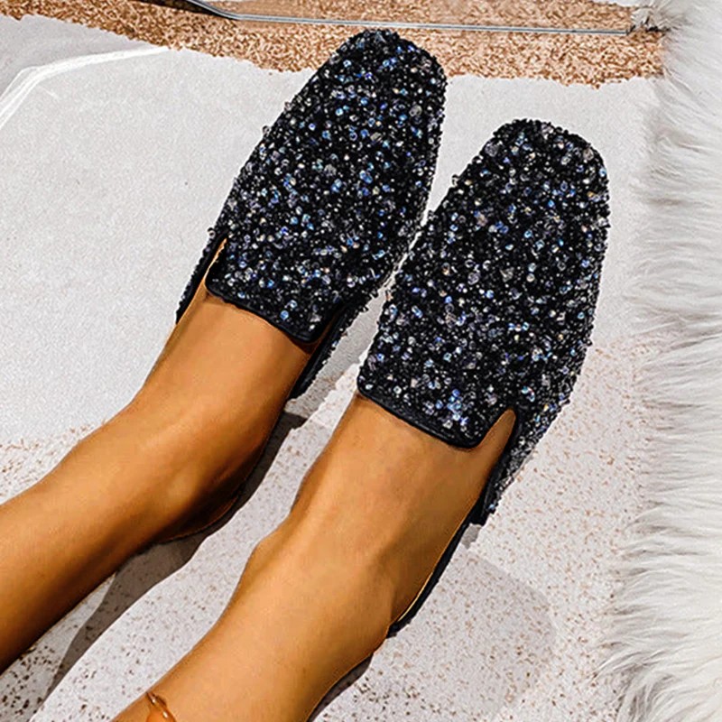 Rhinestone Flat Sandals