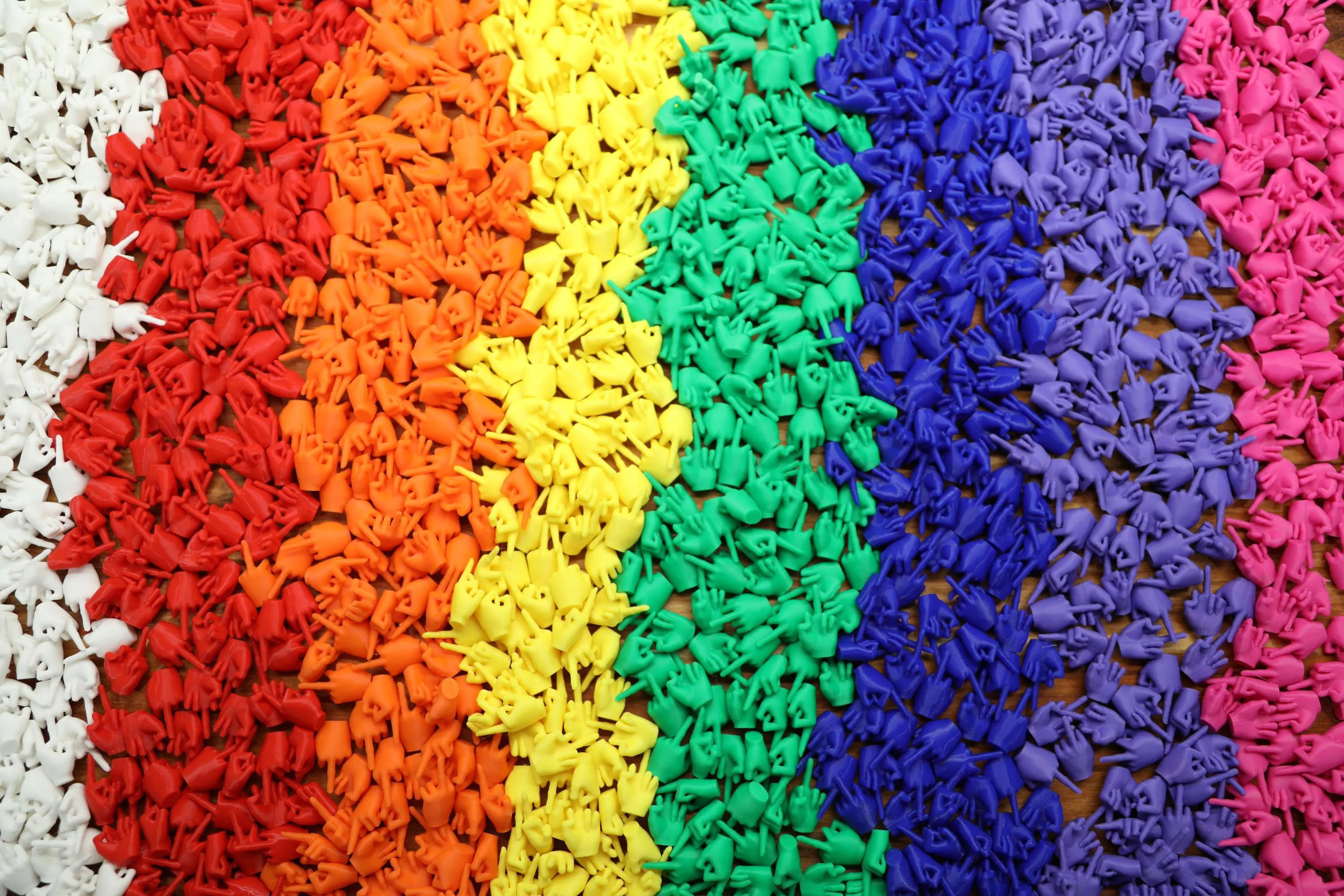 Mini Middle Fingers - Funny Plastic Fuck Hands in Bold Colors or Mix Pack