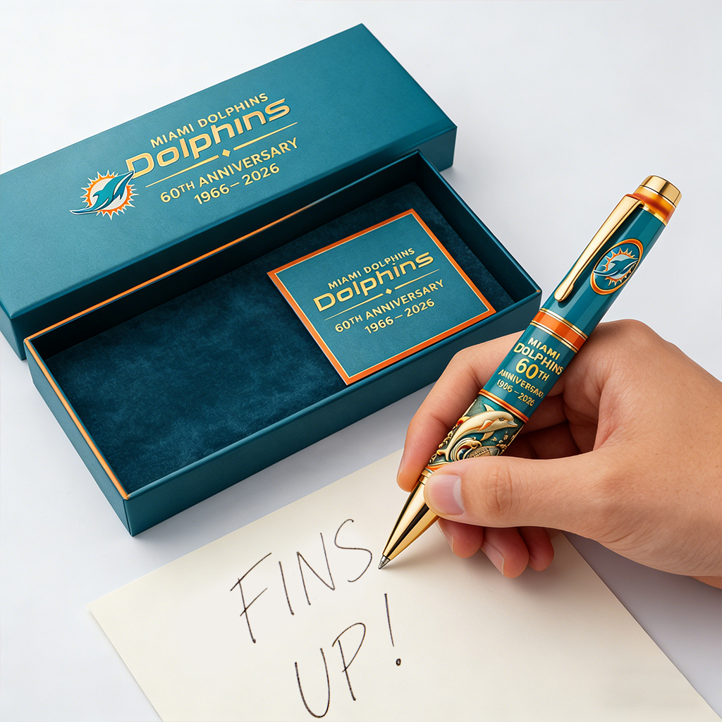 🐬 Miami Dolphins 60th Anniversary Commemorative Pen (1966–2026)