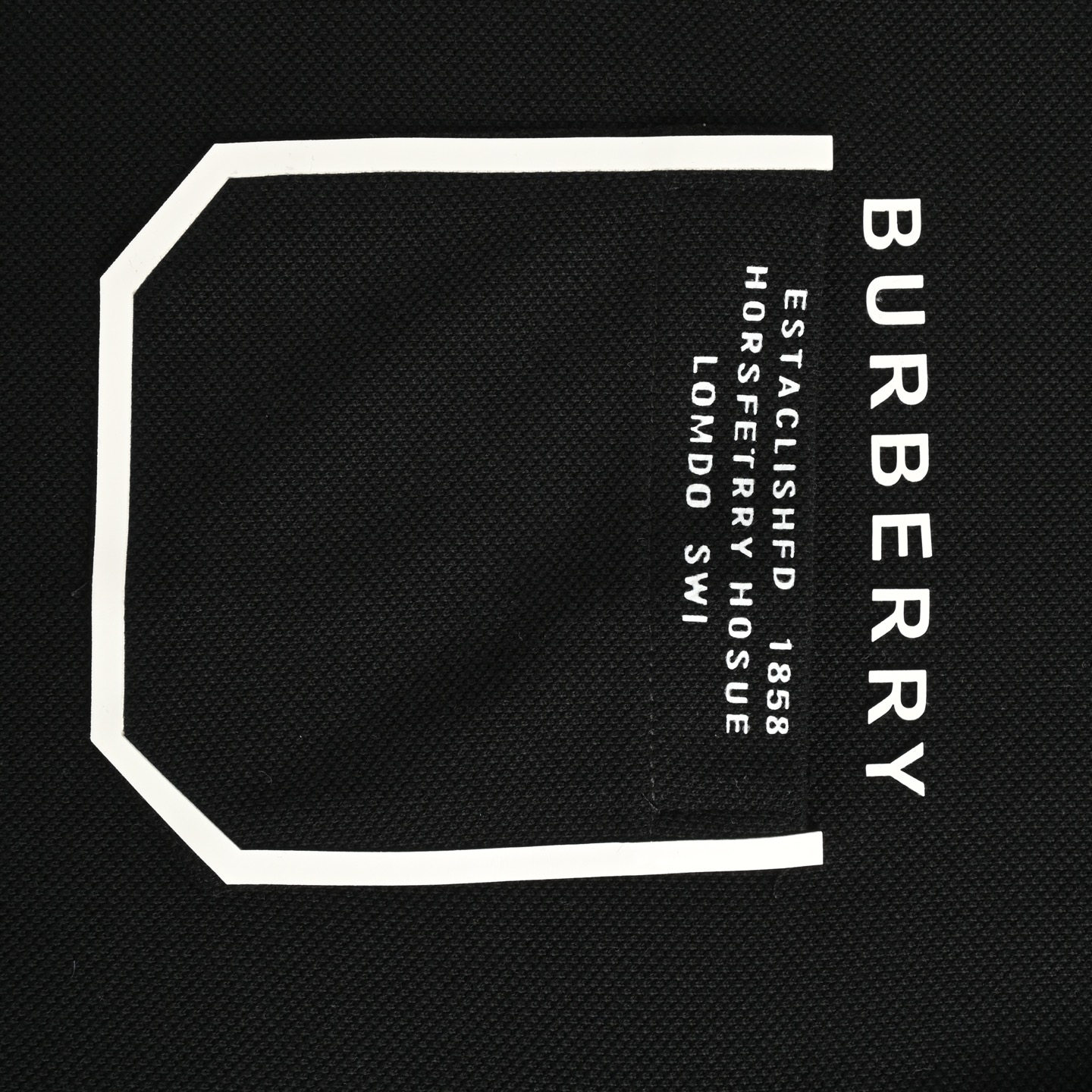 Burberry Chest Pocket Letter Print Polo Short Sleeve