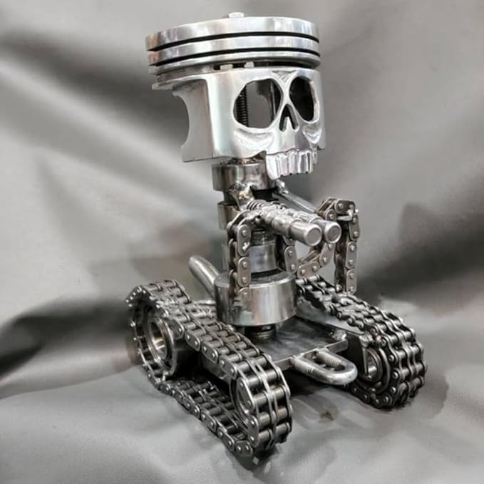 🔥Buy More Save More🔥Gothic Handmade Piston Skull Sculpture Ornaments(recycling/scrap metal)