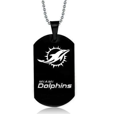 MIAMI DOLPHINS TITANIUM STEEL DOG TAG