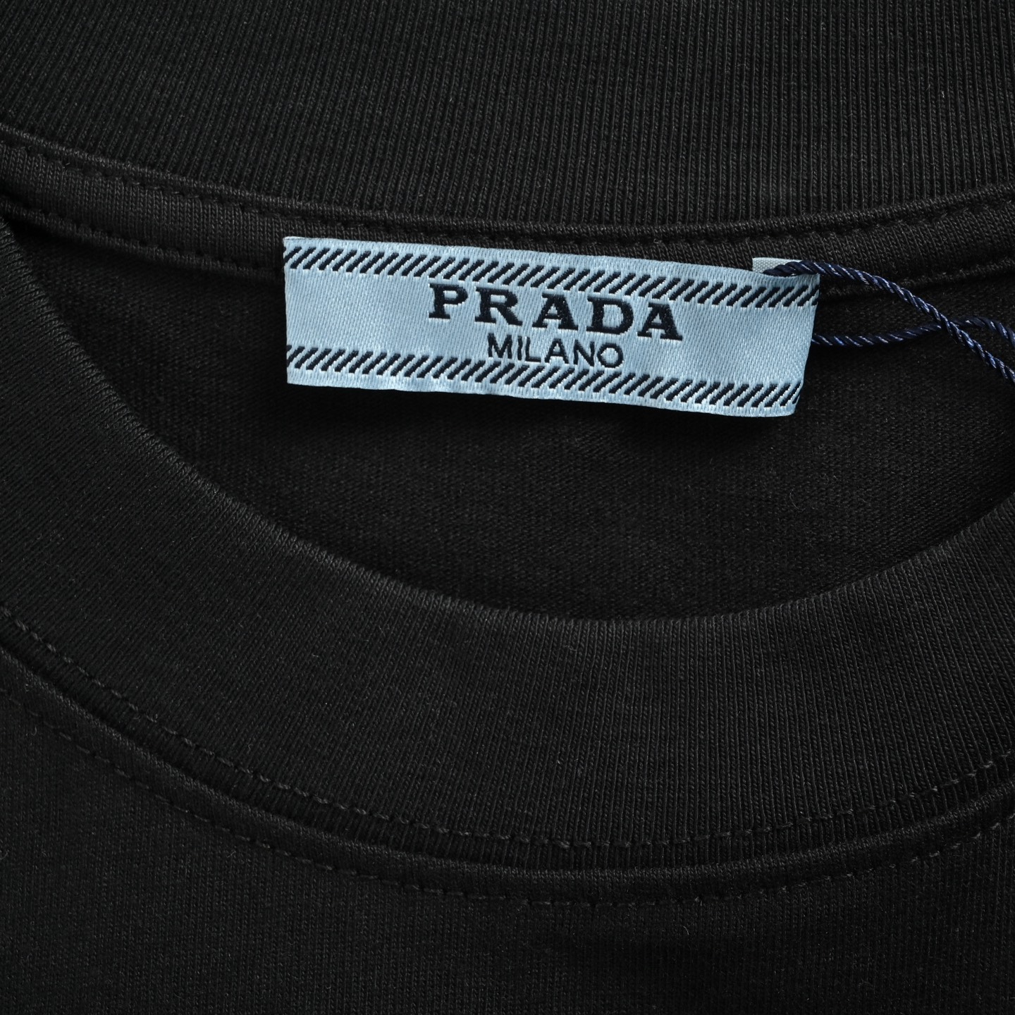 Prada 25ss triangle logo embroidered inkjet short sleeve