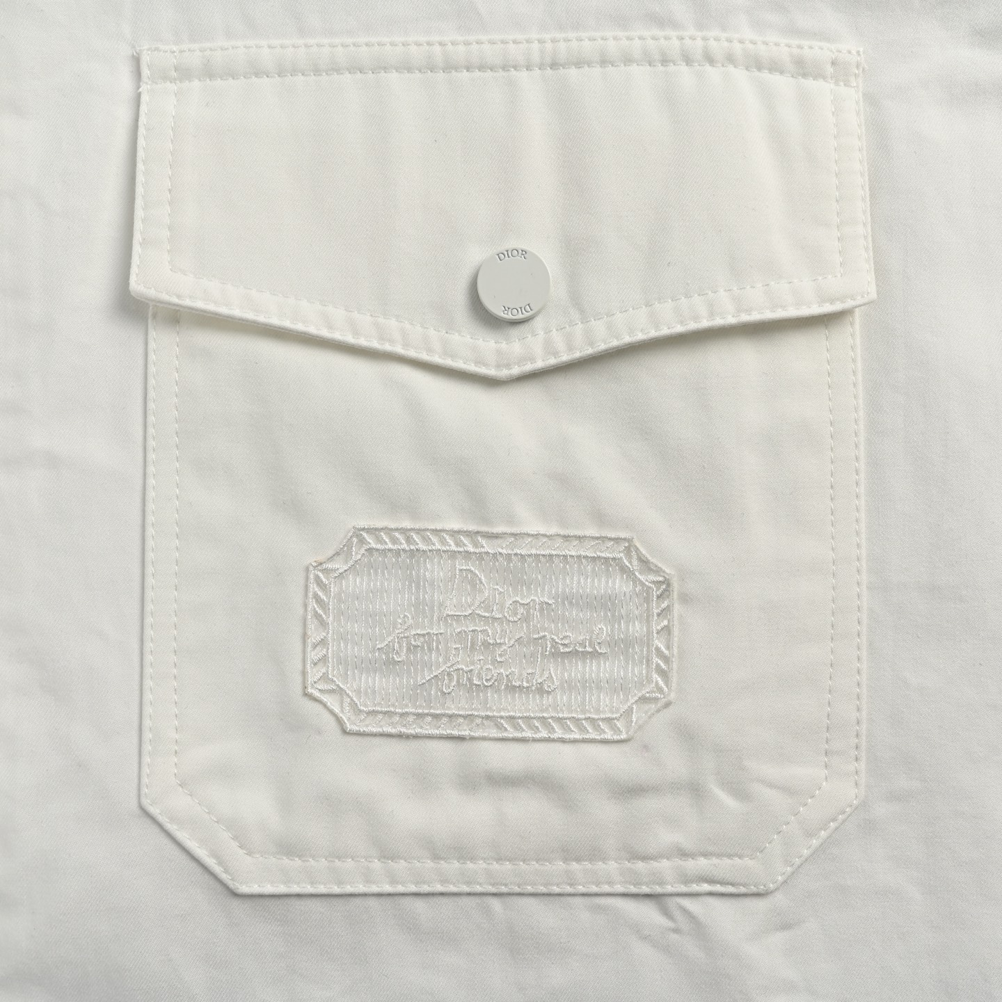 Dior 25ss pocket embroidered logo zip-up shirt jacket