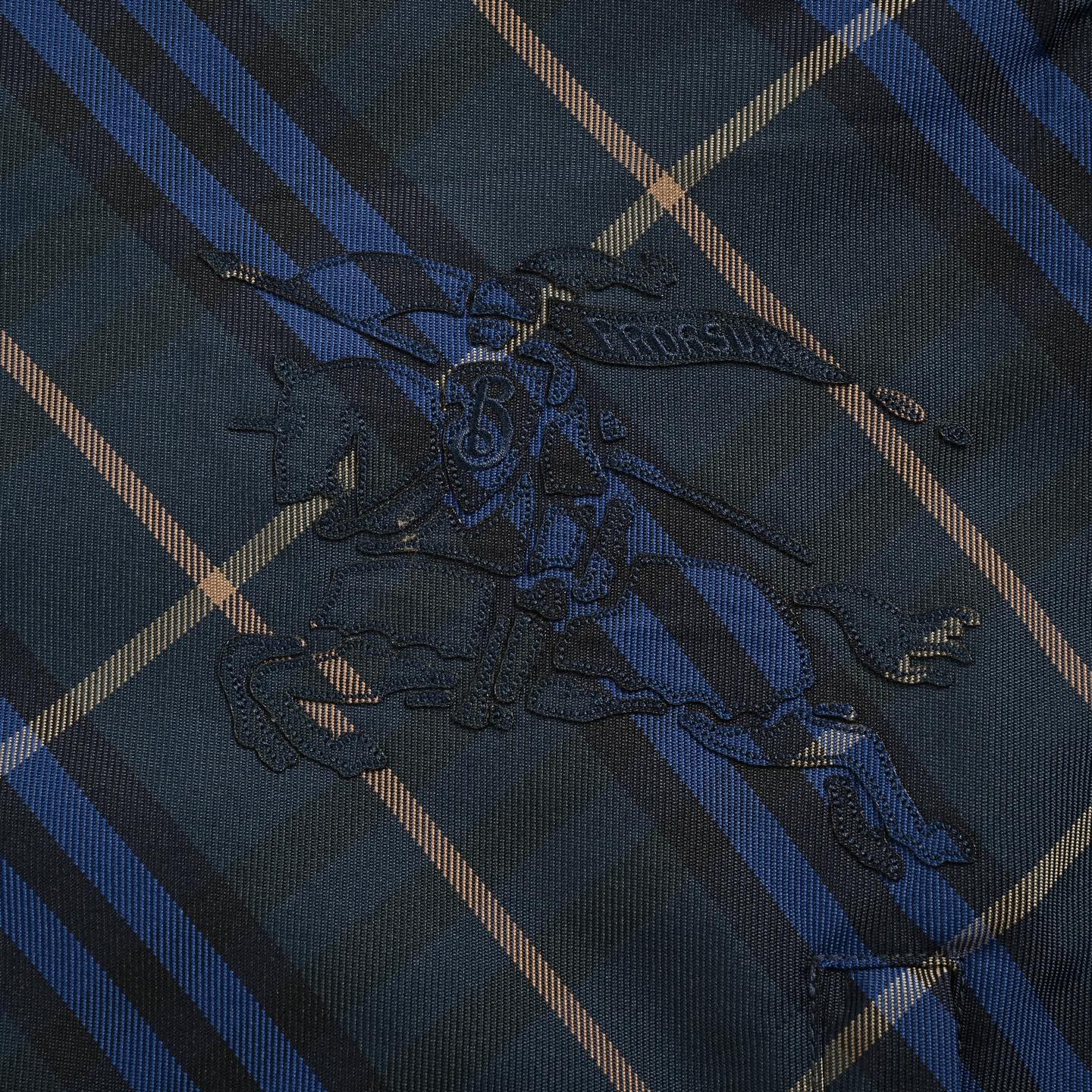Burberry 24Fw Warhorse Embroidered Check Double-Sided Zipper Jacket