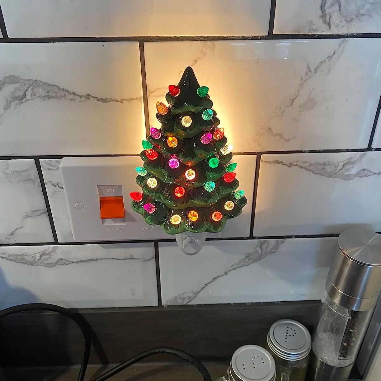 🎄Early Christmas Sale 49% OFF🎄Handmade Ceramic Christmas Tree Night Light