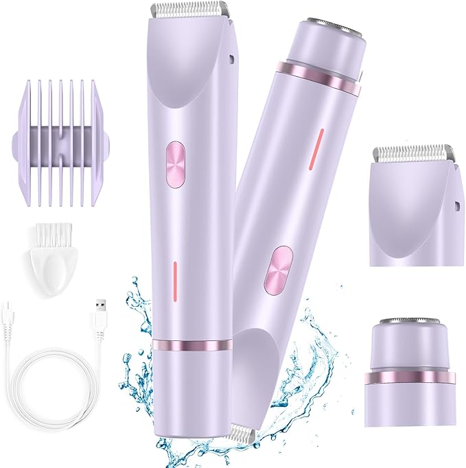 IPX7 Waterproof Bikini Trimmer for Women - Painless Electric Razors for Silk Skin