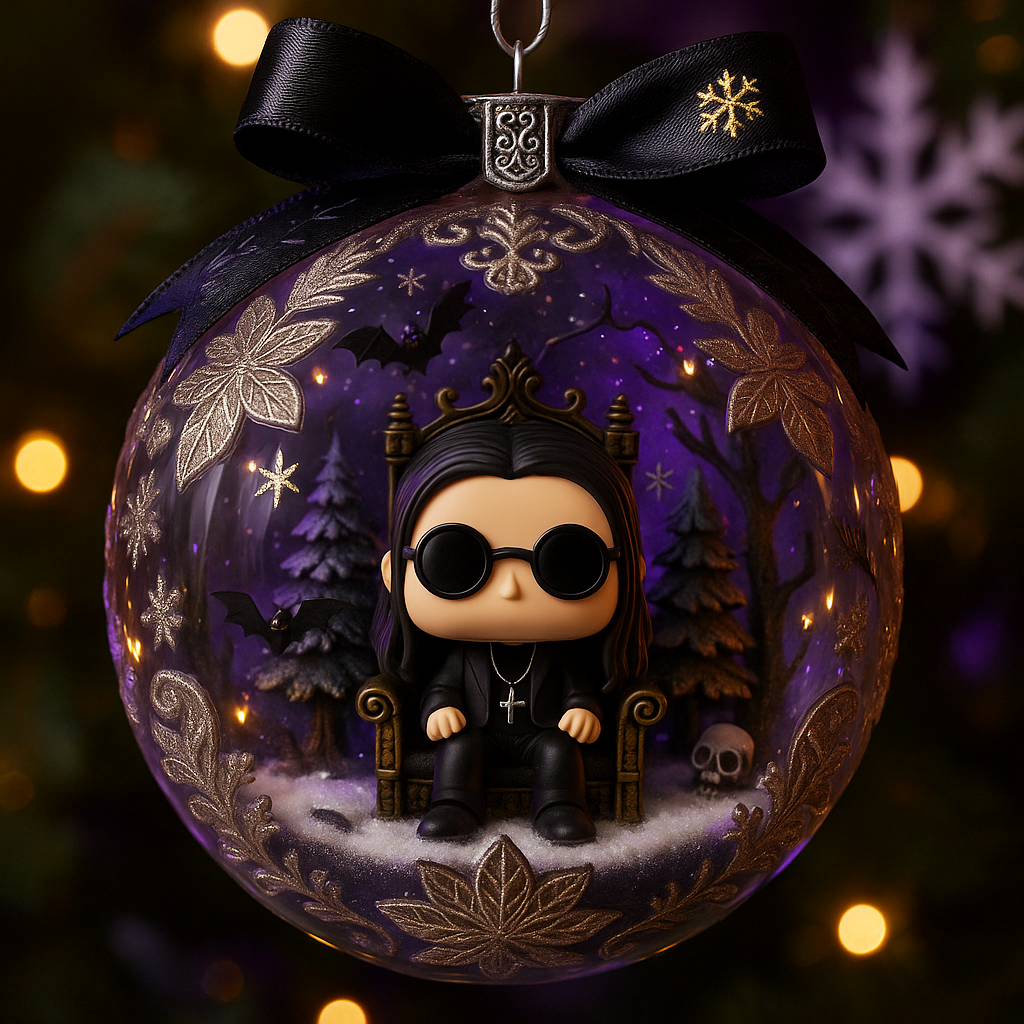 Ozzy Dark Throne Christmas Ornament