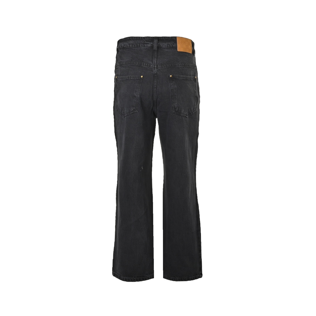 Louis Vuitton 24Fw Dark Checkerboard Jeans