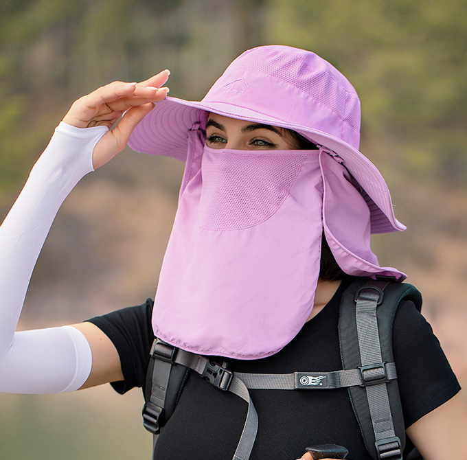 🔥 Hot Selling 🔥-[SAVE 50% OFF]--Men & Women Outdoor UV Sun Protection Wide Brim Hat with Face Cover & Neck Flap--BUY 2 GET FREE SHIPPING!