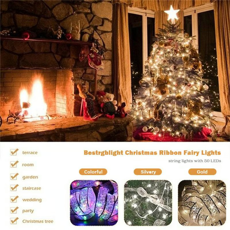 🎄Early Christmas Sale 49% OFF🎄Christmas Ribbon Fairy Lights