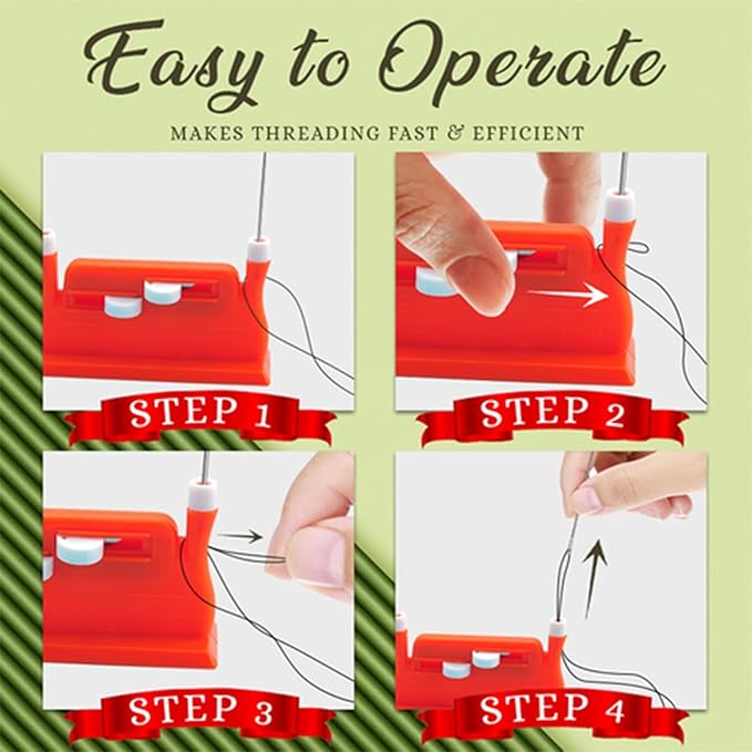 DIY simple double-sided needle threader, perfect tool for sewing needle threading