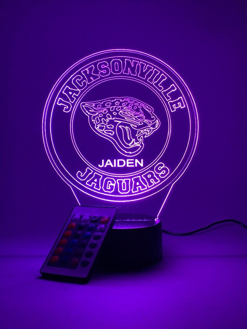JACKSONVILLE JAGUARS 3D LAMP PERSONALIZED