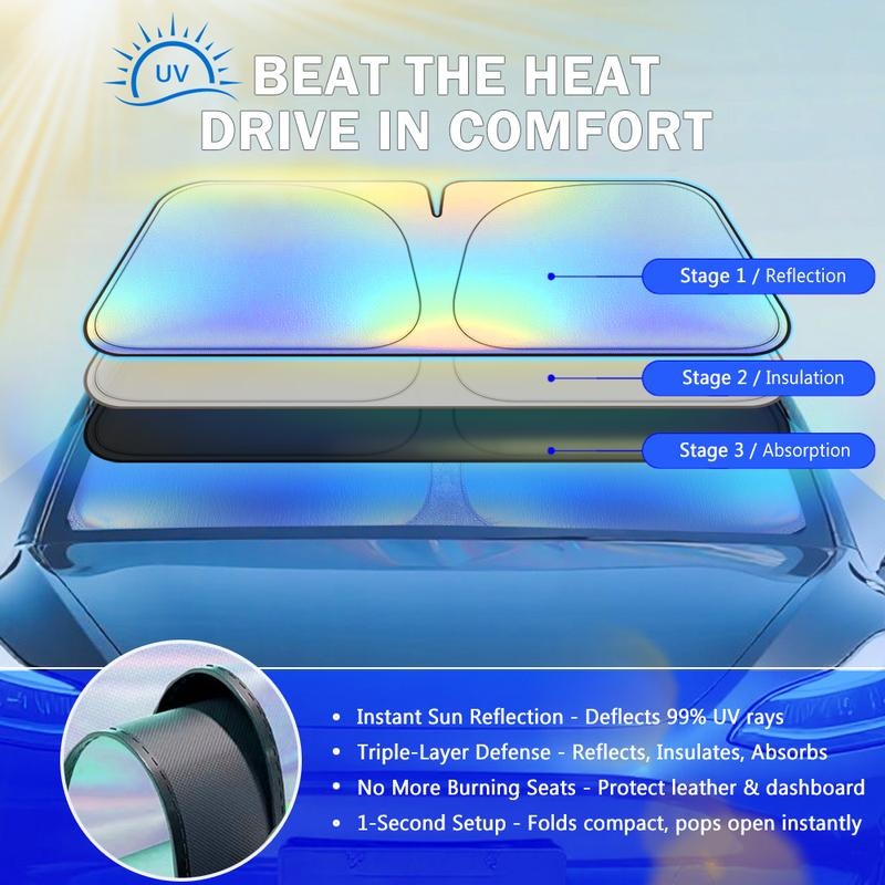 💥ON SALE💥Cool Laser Car Windshield Sun Shade(57x31.5 in)