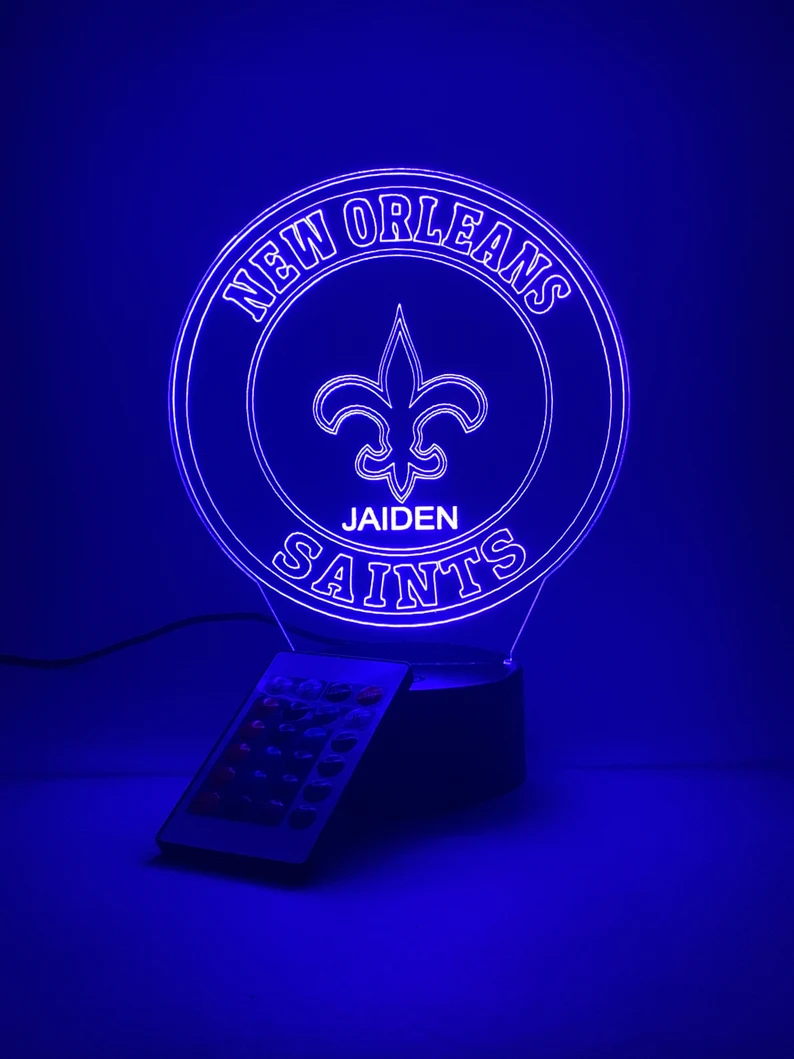 NEW ORLEANS SAINTS 3D LAMP PERSONALIZED