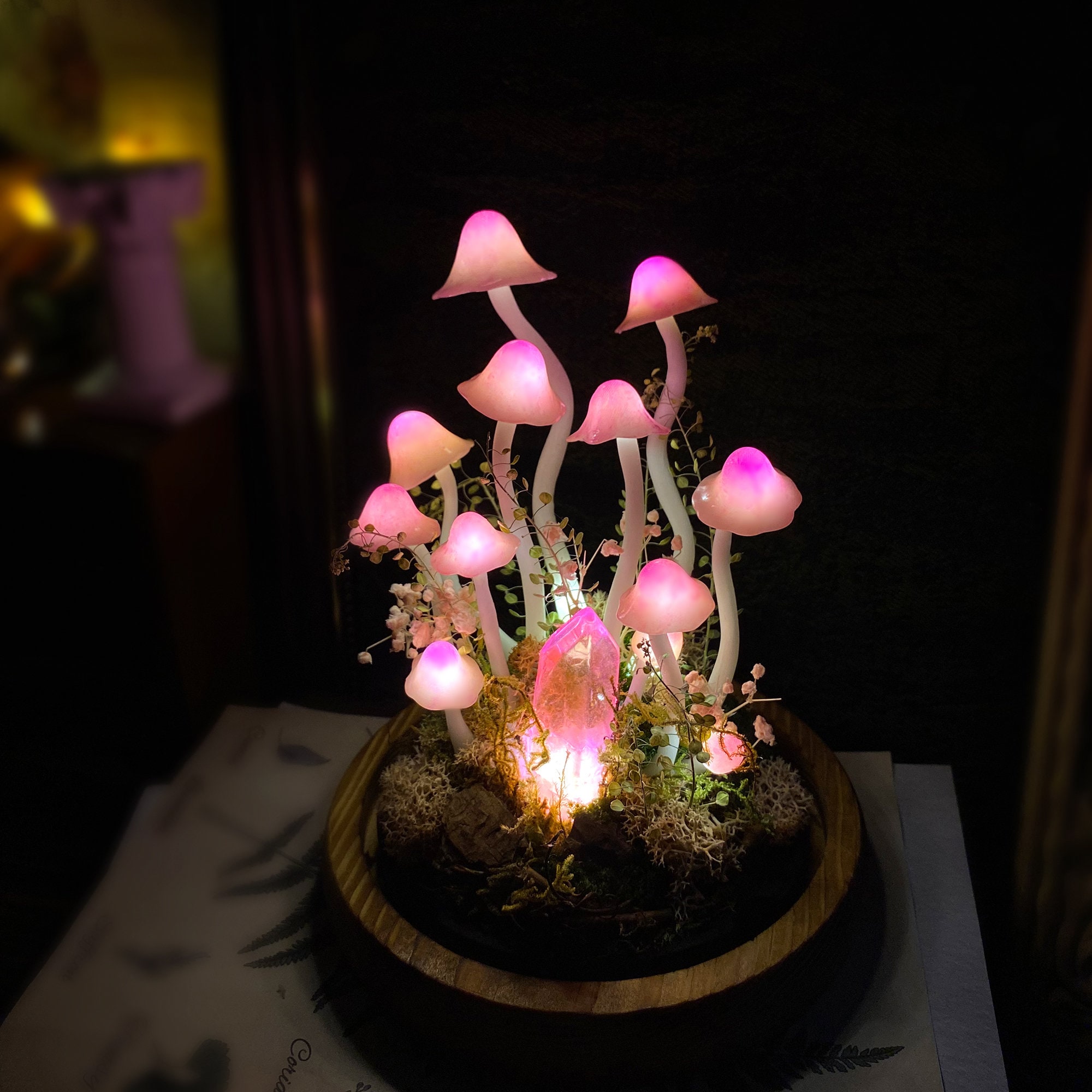🔥HOT SALE 50% OFF🔥Handmade Enchanted Mushroom Forest Night Light