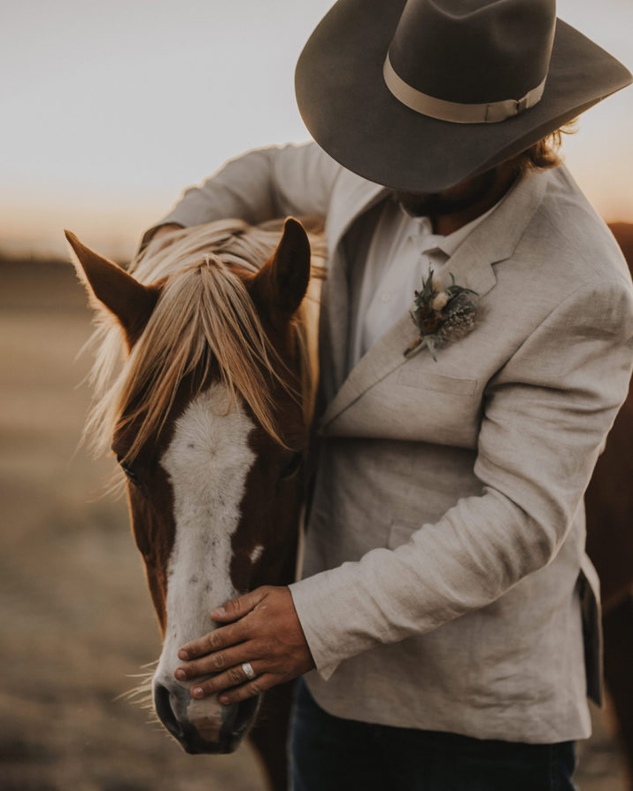 Men's Western Casual Long Sleeve Off-White Jacket Blazer