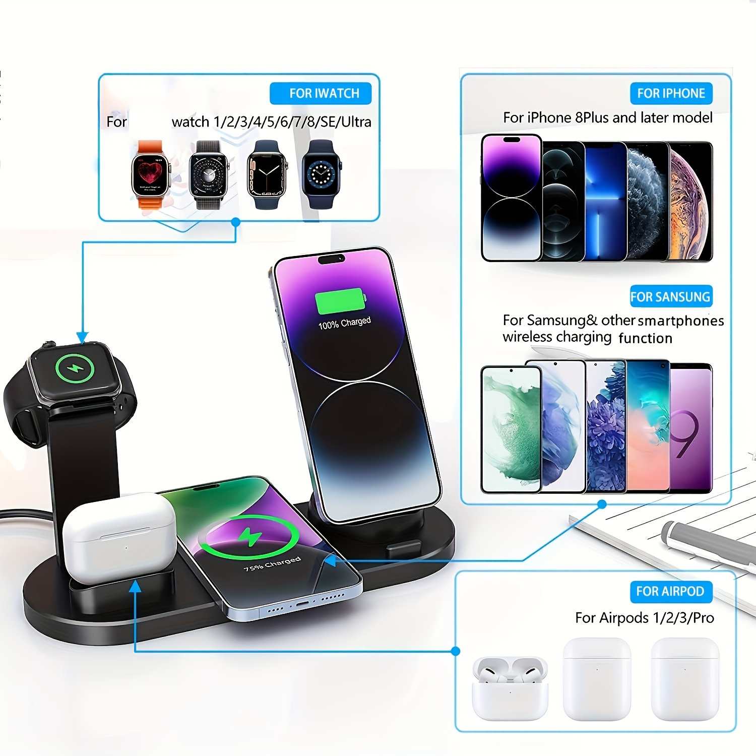 15W-Fast-Charging-Station/-Folding-Wireless-Charger-Stand