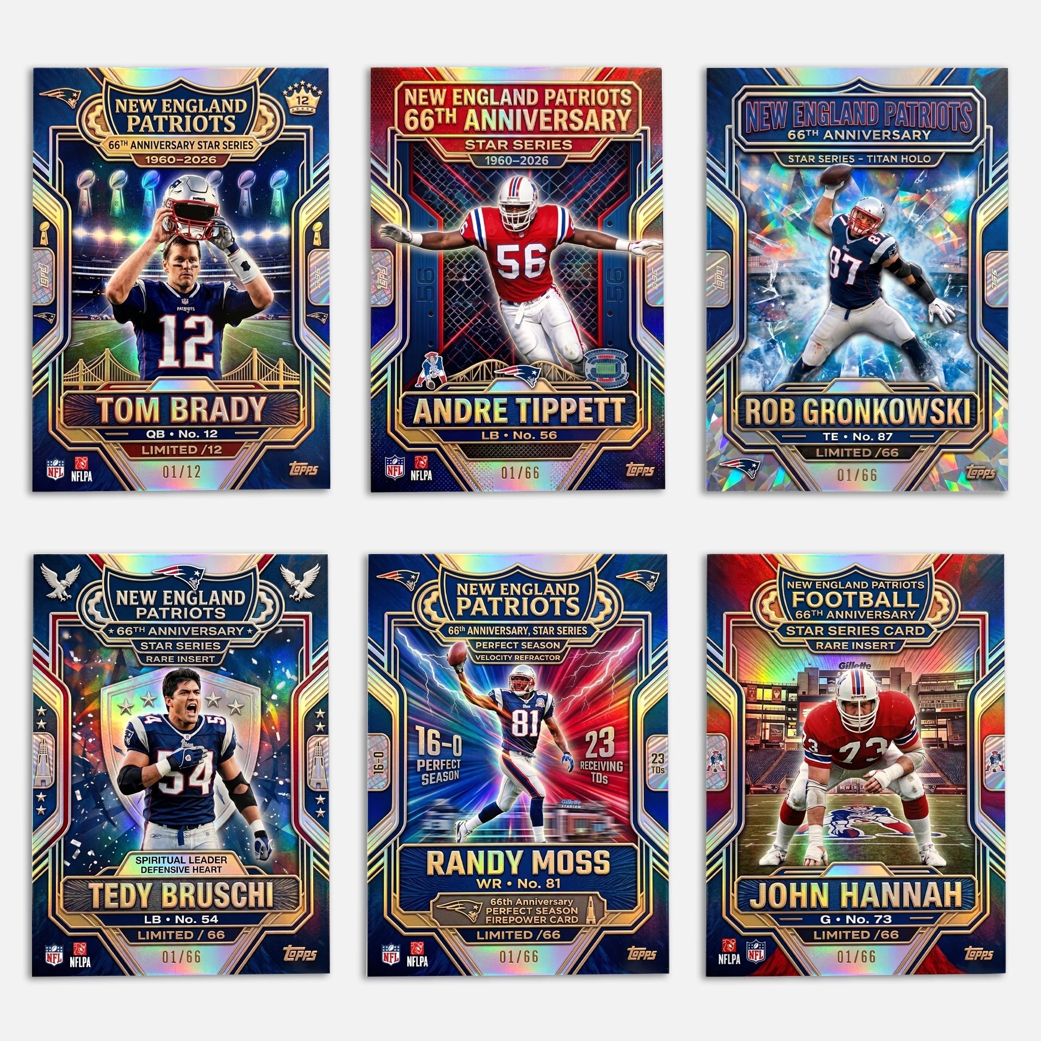New England Patriots 66th Anniversary Cards 🏈🔥