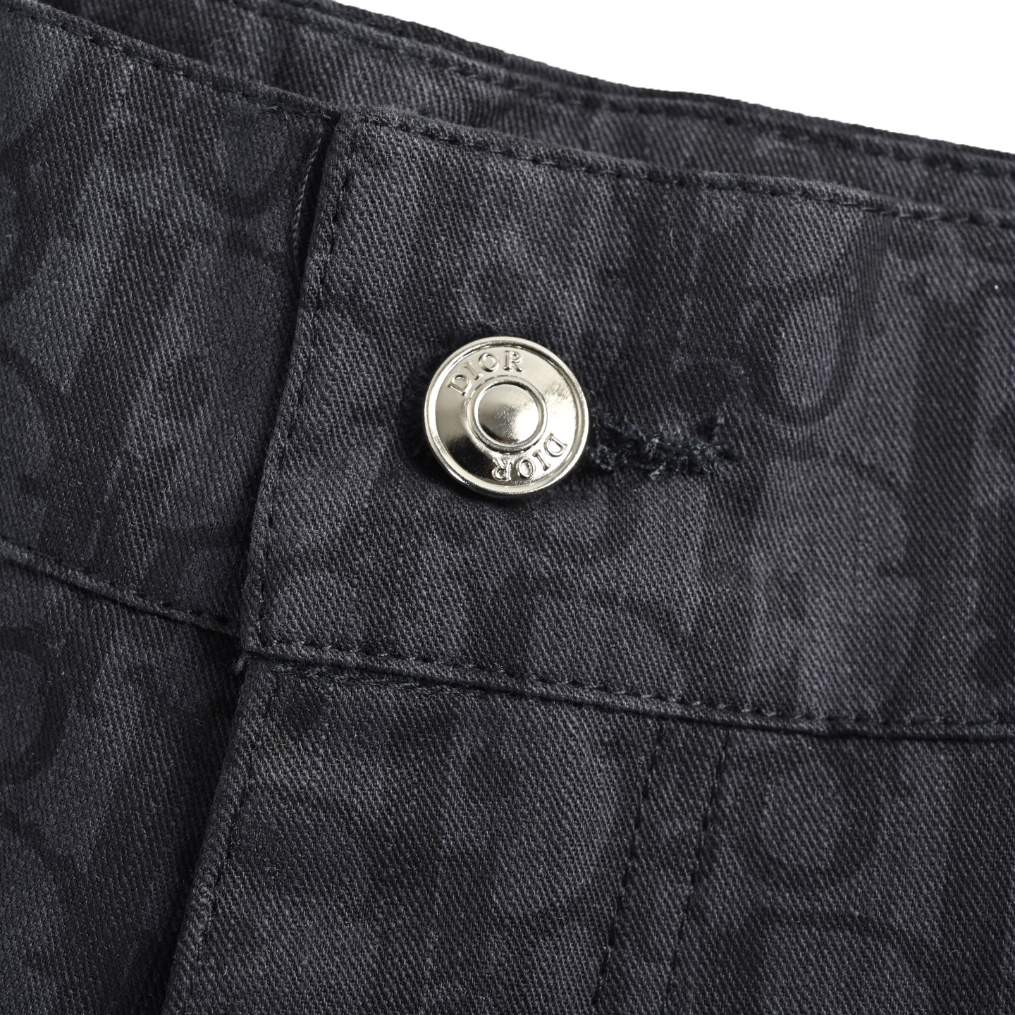 Dior 25ss floral print denim shorts