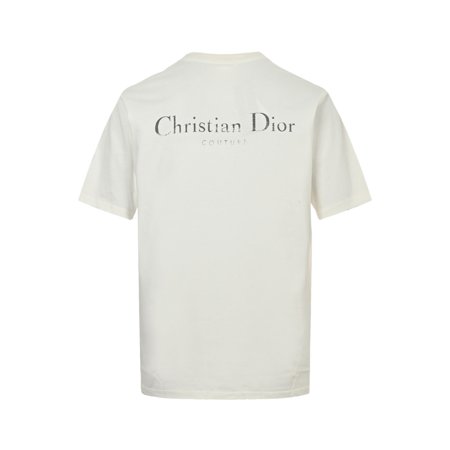 Dior 25ss mottled letter washed distressed print short sleeves