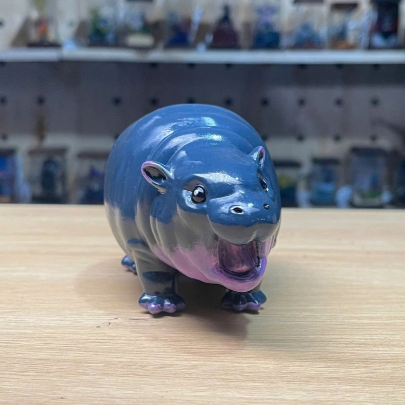 Moo Deng Baby Pygmy Hippo Collectible