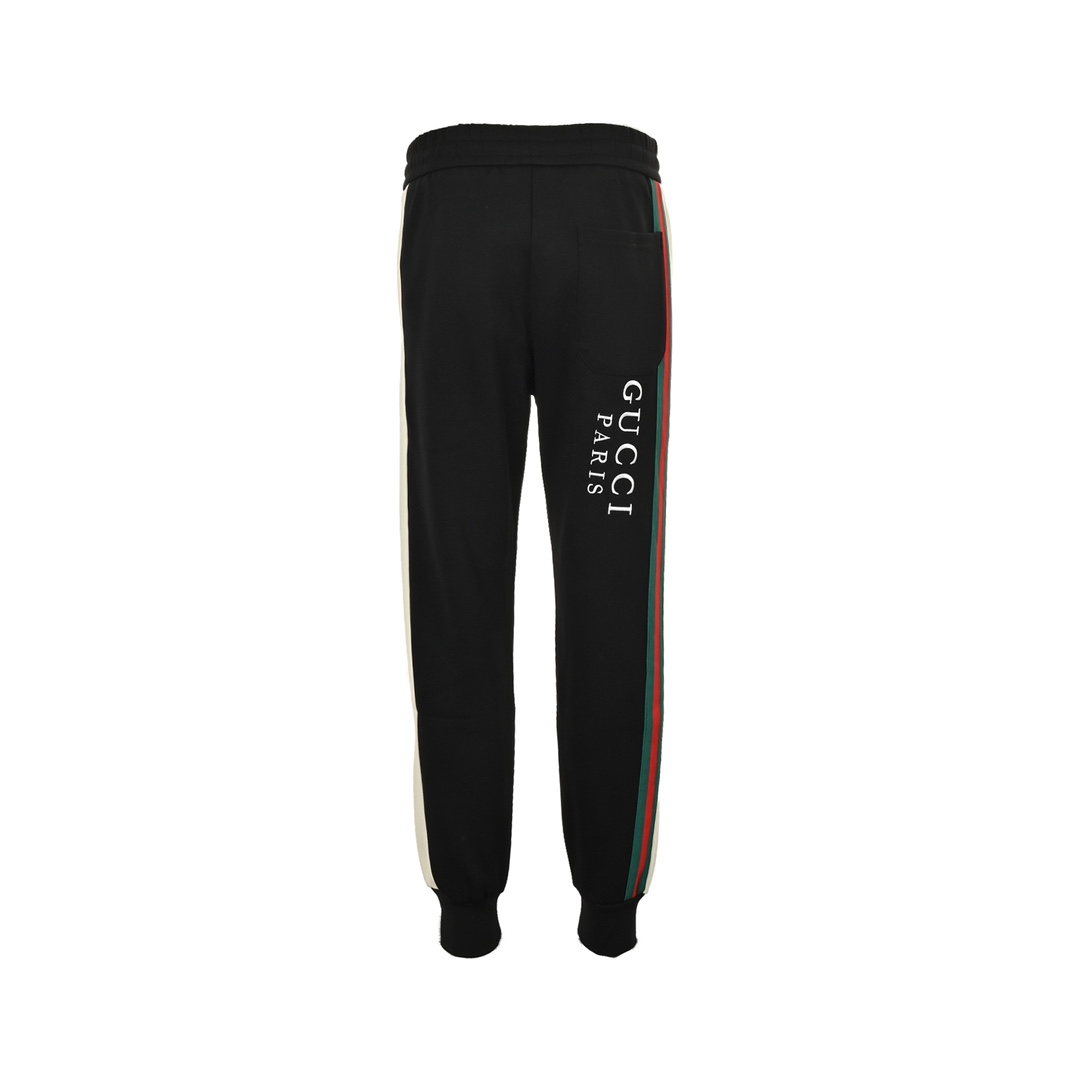 Gucci 24Fw embroidered logo webbing trousers