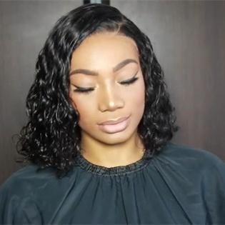 Luna A68 Cropped Water Wave Shoulder Length Wig without Bangs