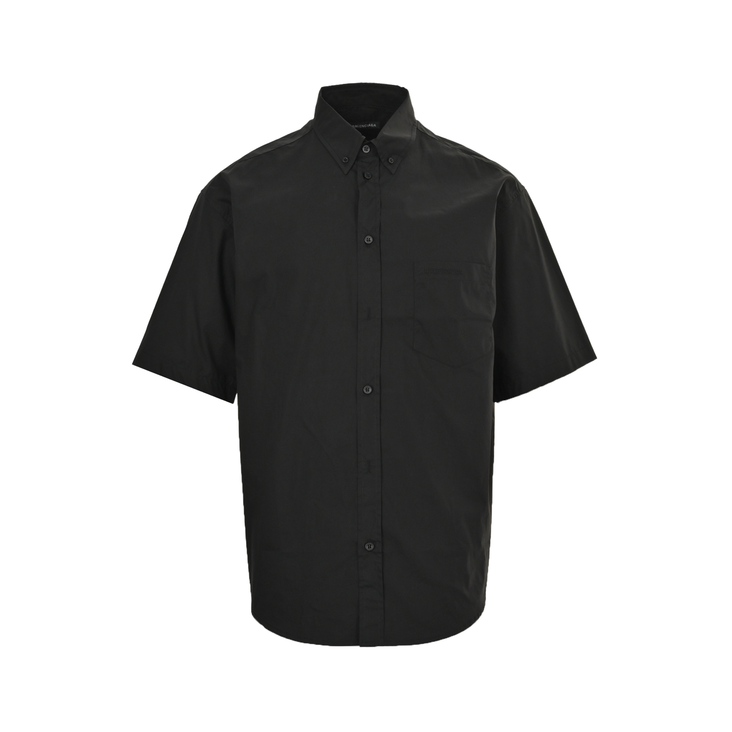 Balenciaga 25ss short-sleeved shirt with red tape on the back
