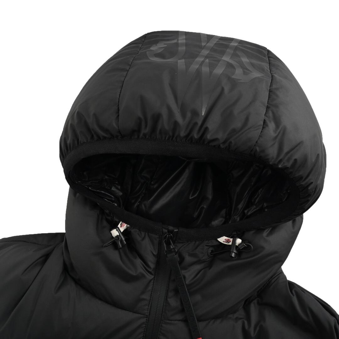 Moncler chest letter sleeve hooded ski series down jacket
