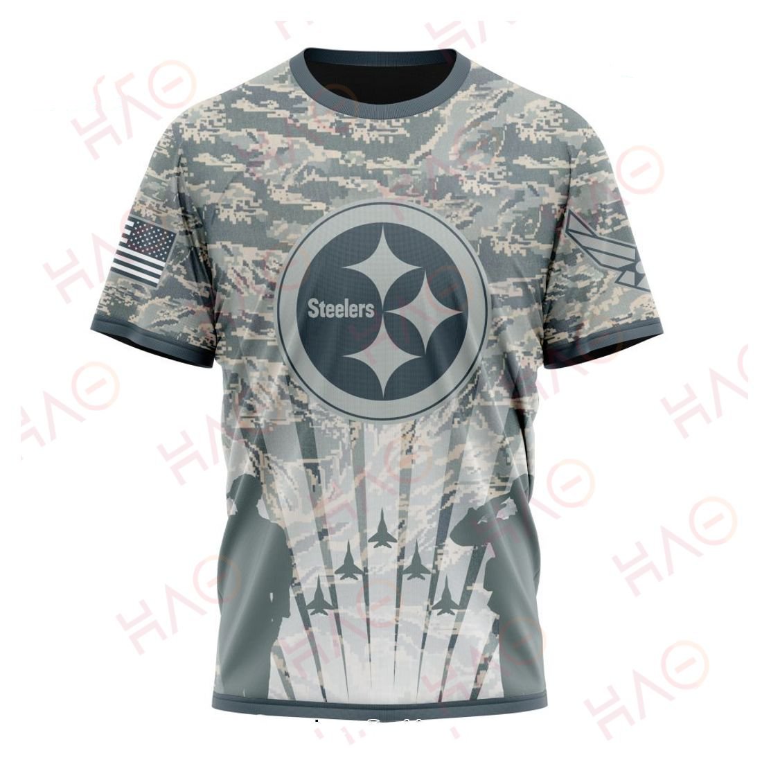 PITTSBURGH STEELERS 3D HOODIE US AIR FORCE