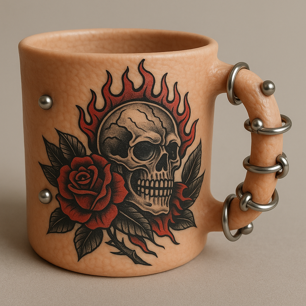 Punk Skull Tattoo Mug