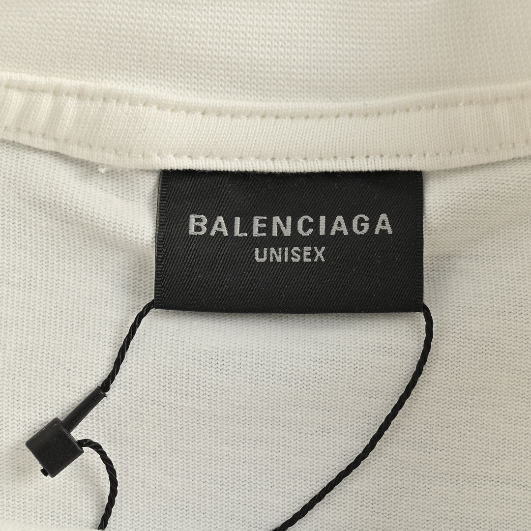Balenciaga 24ss Manchester United jointly destroys crack print short sleeves