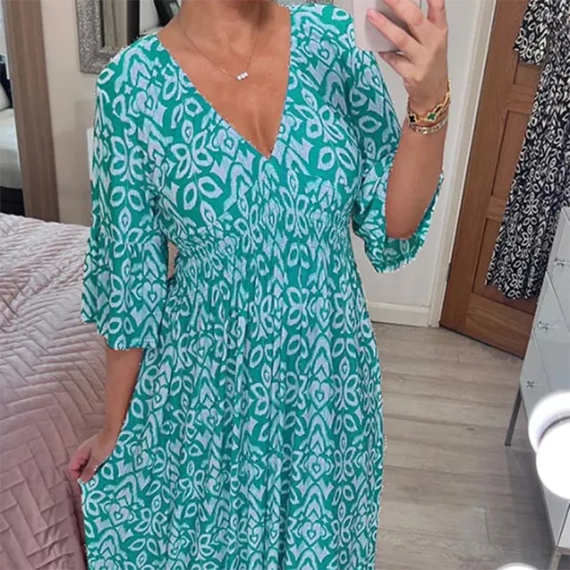 🔥BUY 2 FREE SHIPPING🔥V-neck floral dress