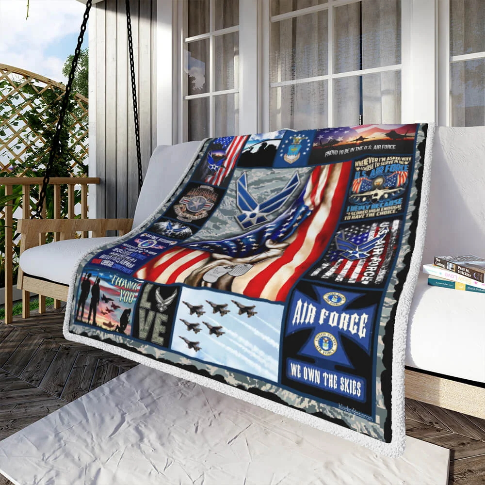 Air Force Veteran. United Sates Air Force Sofa Throw Blanket